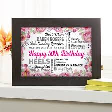 personalised 50th birthday presents for