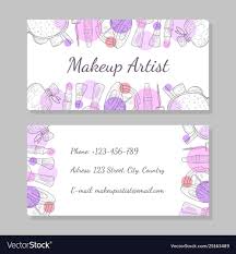 makeup artist business card visiting