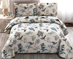 bedspread set fl bird quilt