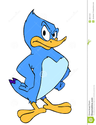 Angry Blue Bird stock vector. Illustration of feathers - 28814123
