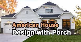 American House Design with Porch | Blowing Ideas gambar png