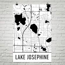 Lake Josephine Mn Art And Maps Products Lake Art