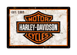 Harley Davidson Wall Art Ncaa Metal