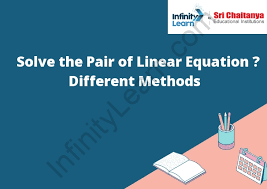 Solve The Pair Of Linear Equation