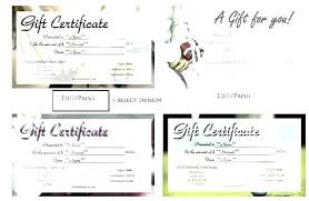 Personalized Gift Certificates Template Free Create Your Own