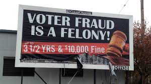 Swing-State Billboards Warning Against Voter Fraud Stir Backlash : It's All Politics : NPR