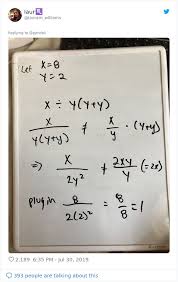 Simple Math Equation Goes Viral Since