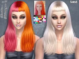 wcif female long two toned hair sims
