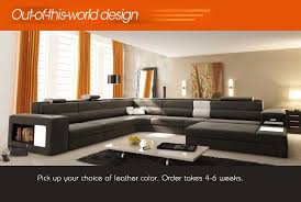Polaris Leather Sectional Sofa