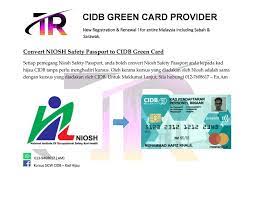 To work at construction sites in the uk employers expect you to have cscs card. Assalamualaikum Salam Green Card Cidb Malaysia Facebook