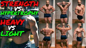 strength vs hypertrophy training