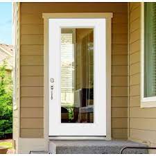 Steves Sons 32 In X 80 In Legacy Full Lite Clear Glass Right Hand Inswing White Primed Fiberglass Prehung Front Door
