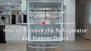 LG Refrigerator - How to Remove the Refrigerator and Freezer Doors - YouTube