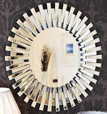 Starburst Wall Mirror Modern 3ft 91cm