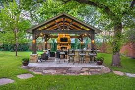This Freestanding Covered Patio With An