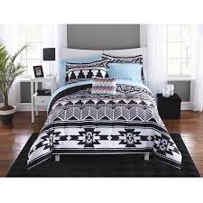 mainstays black white aztec bed in a