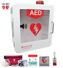 wall aed cabinet w audible alarm
