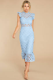 This item has 0 required items. Stunning Blue Lace Dress Midi Dresses Red Dress
