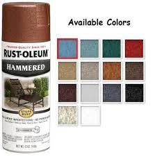 rustoleum hammered spray paint color chart