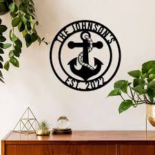 Custom Anchor Metal Sign Anchor Name