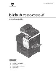 Find everything from driver to manuals of all of our bizhub or accurio products. Konica Minolta Bizhub C3350 User Manual 64 Pages Also For Bizhub C3850