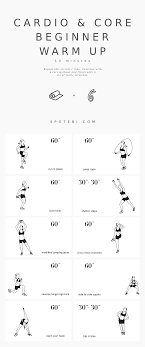 cardio core beginner workout routine