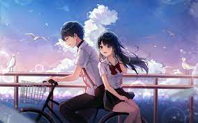 anime couple hd wallpaper