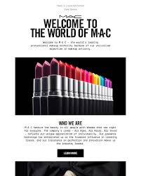 mac cosmetics email screenshots