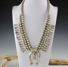 navajo silver squash blossom necklace