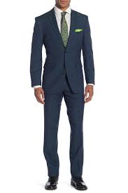 Perry Ellis Turquoise Solid Two Button Notch Lapel Slim Fit Suit Hautelook