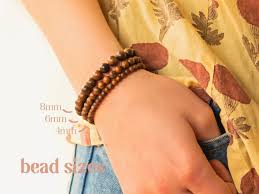 Tigers Eye Bracelet With Rosewood