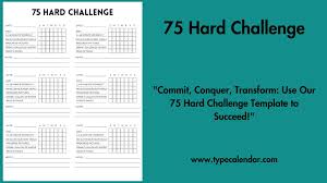 free printable 75 hard challenge