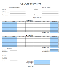 Free Printable Biweekly Time Sheets Forms Download Them Or