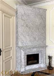 Bianco Carrara Marble Fireplace From