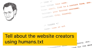 creators using humans txt