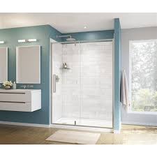 Brushed Nickel Pivot Shower Door