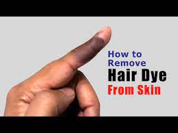 how to remove hair dye from skin easy