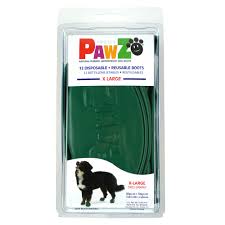Pawz Rubber Dog Boots Size X Large Top Paw Green Mud