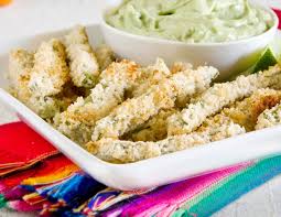 Is baking if you are using potatoes that have been boiled or baked you can fry small potatoes whole or slice thickly. Cactus Fries With Avocado Dipping Sauce Recipe Sheknows