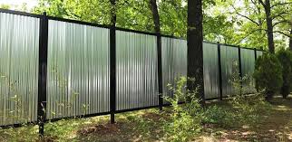 Space your rails according to the fence manufacturer's recommendations. Corrugated Metal Fence The Complete Diy Guide
