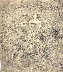 Hawaiian Petroglyph Canvas Original Ink