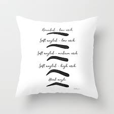 Eyebrow Chart Make Up Brows Brow Shape Chart Watercolor Throw Pillow By Amandagreenwood
