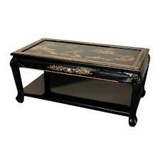oriental furniture black lacquer wood