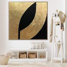 Canvas Gold Wall Art Gold Leaf Art