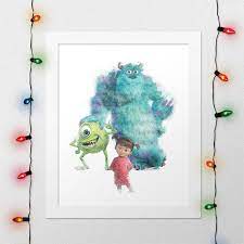 Buy Monsters Inc Print Sulley Mike Boo