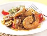 andouille sausage and shrimp with creole mustard sauce