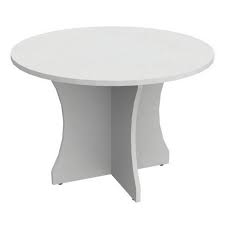 Modern White Round Conference Table 42