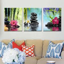 Flower Stones Water Wall Art Painting