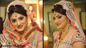indian bridal makeup in shades of pink