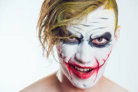 joker halloween makeup stock photos